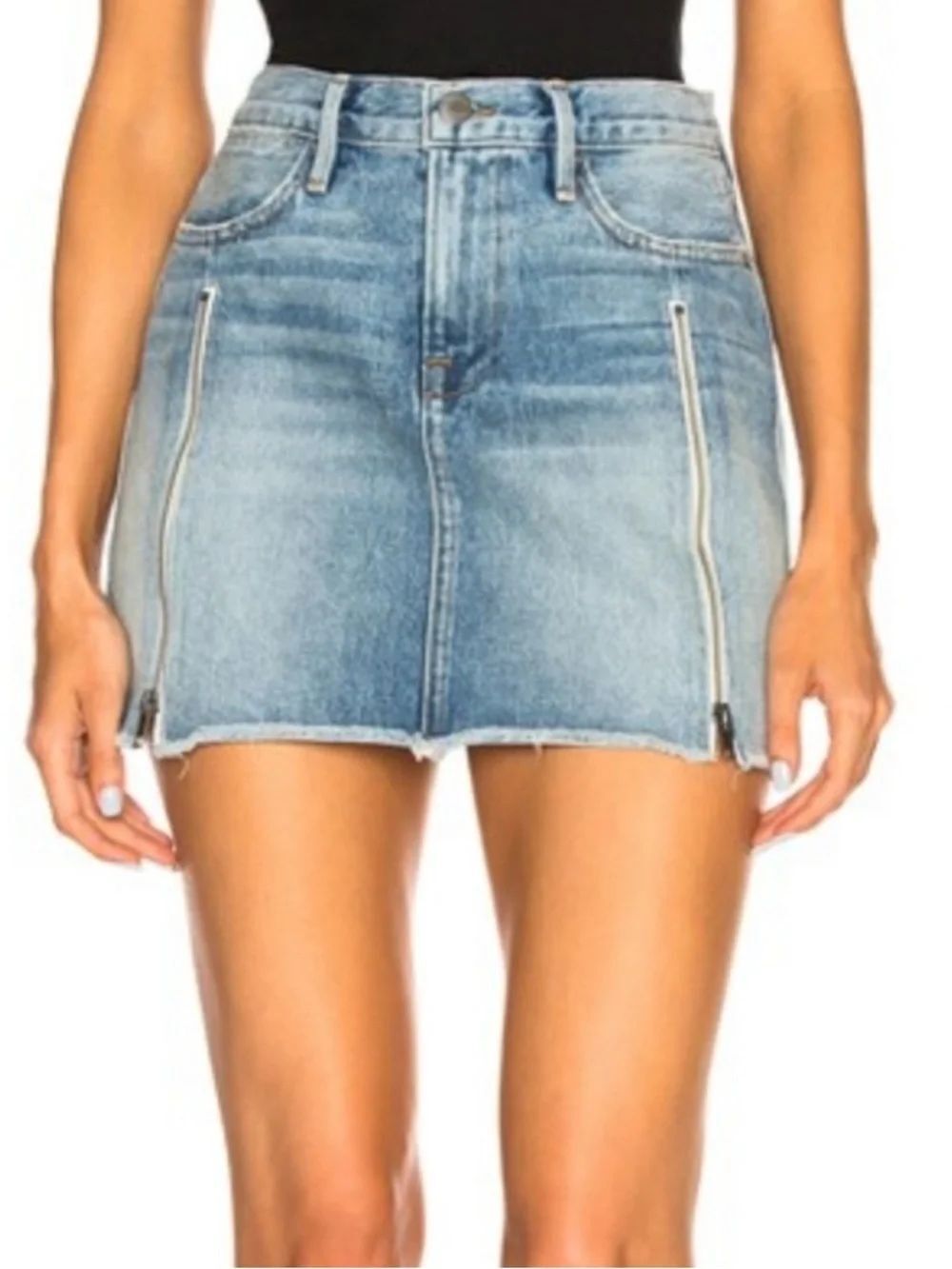 Frame Willow Denim Zipper Mini Skirt Women’s 29
